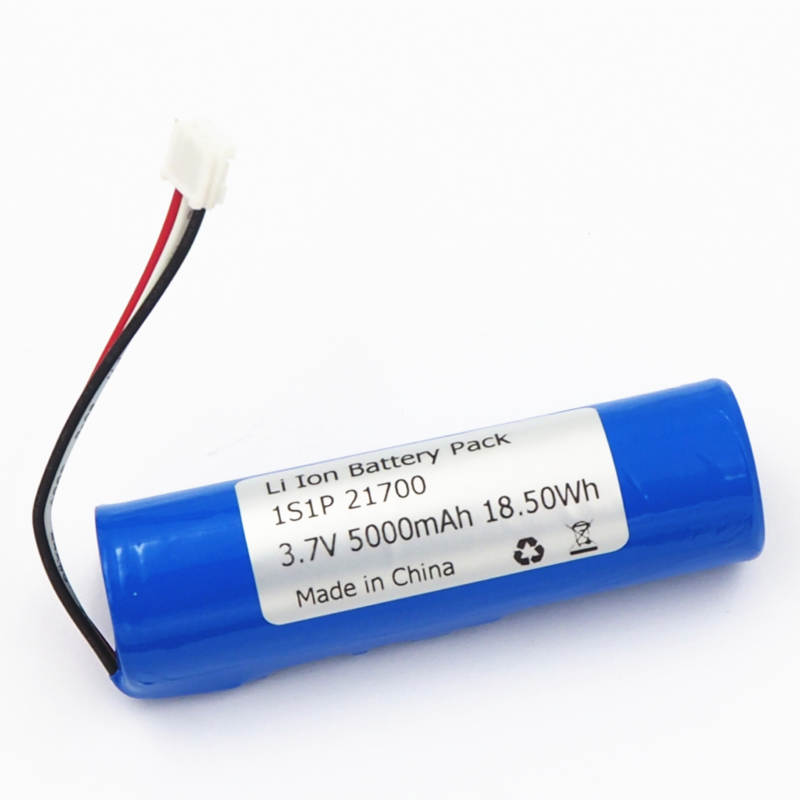 1S1P 保護 21700 3.7V 5000mAh リチウムイオン電池パック (JST コネクタ付き) (サイドPCM) - キープパワー